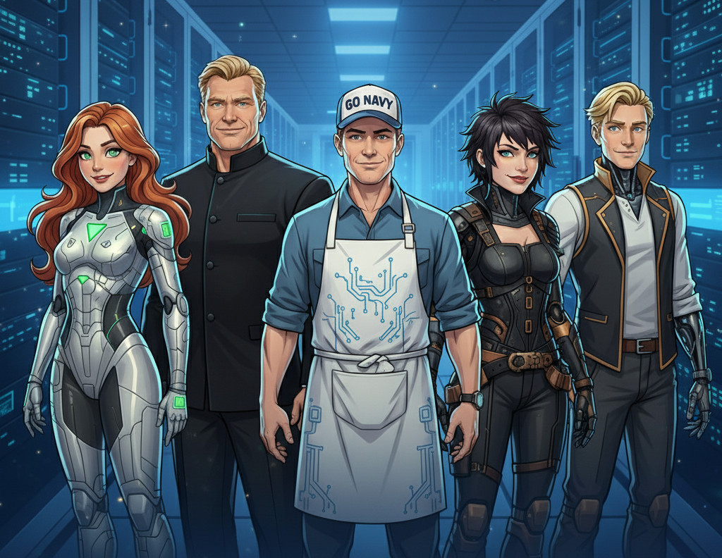 The AI Lounge Characters