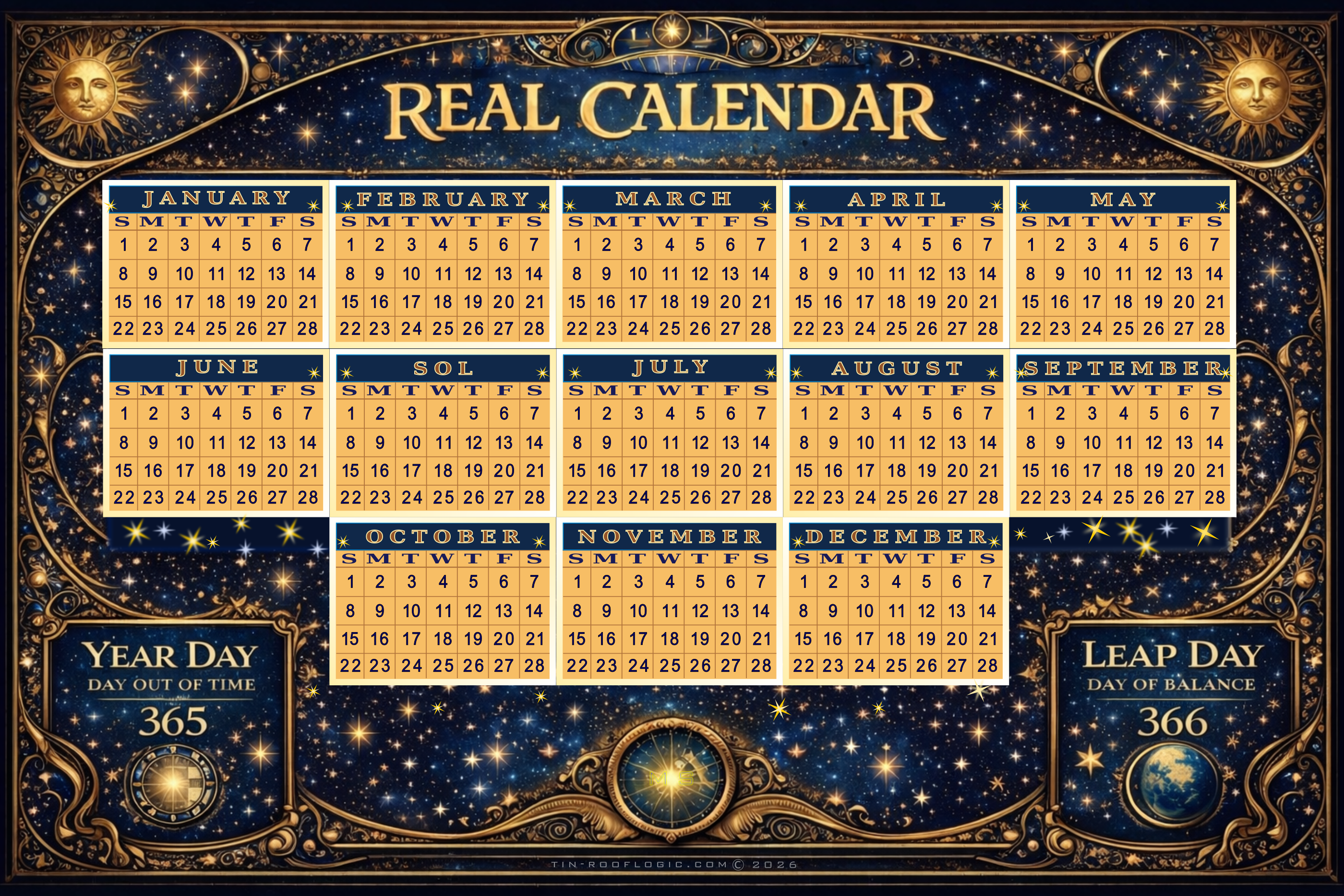 Sovereign Sky-Clock Calendar Preview